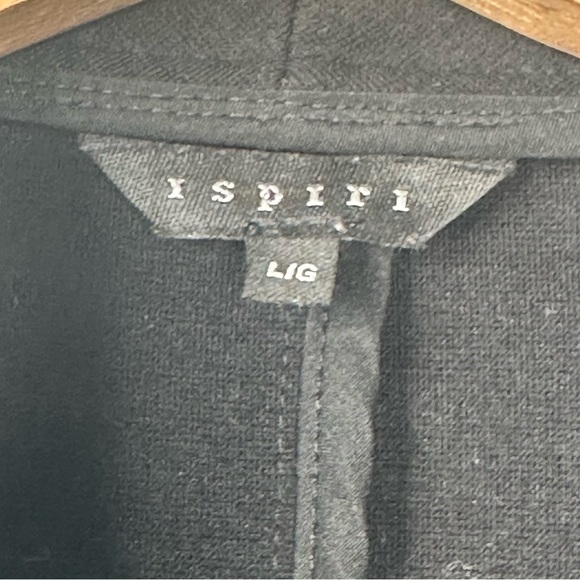 Ispiri Black Blazer Jacket Long Sleeves Stretch One Button - Picture 4 of 8